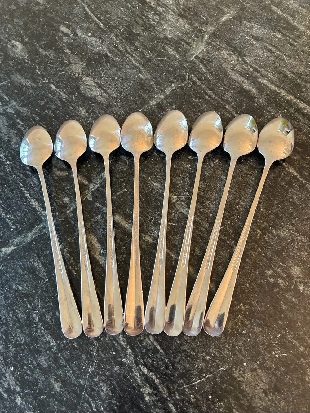 International Stainless Gran Royal Flatware Iced Tea Spoons Lot Of 8